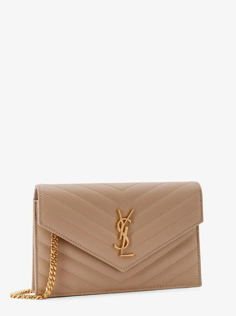 Yves Saint Laurent Envelope grain-de-poudre leather clutch bag with Cassandre chain 3
