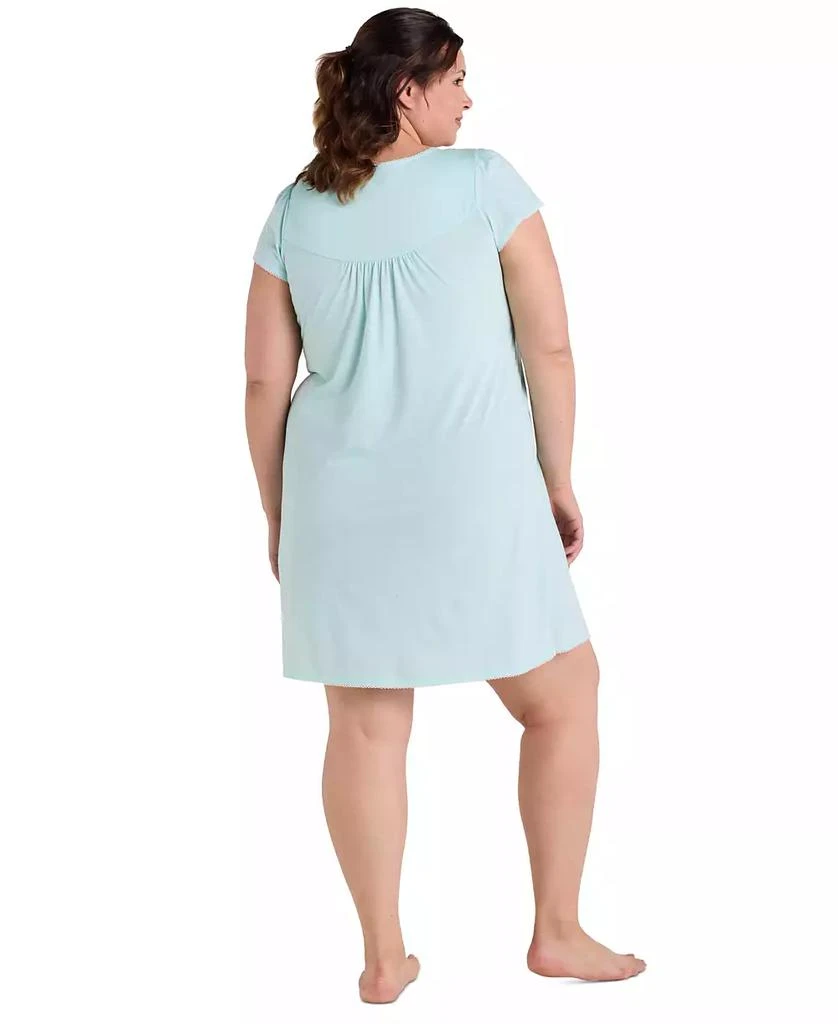 Miss Elaine Plus Size Short-Sleeve Printed Short Gown 2