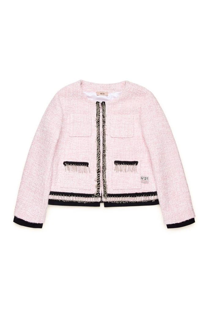 N°21 N°21 Kids Chain-Link Tweed Jacket 1