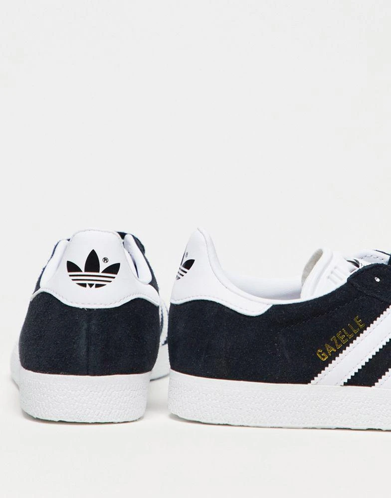 Adidas adidas Originals Gazelle trainers in black with white detail 3