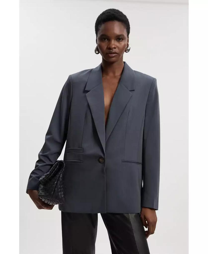 KAREN MILLEN Women's Twill Oversized Blazer