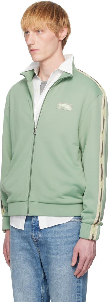 Shop Green Flash Fox Zipped Track Jacket on Sale at BeyondStyle