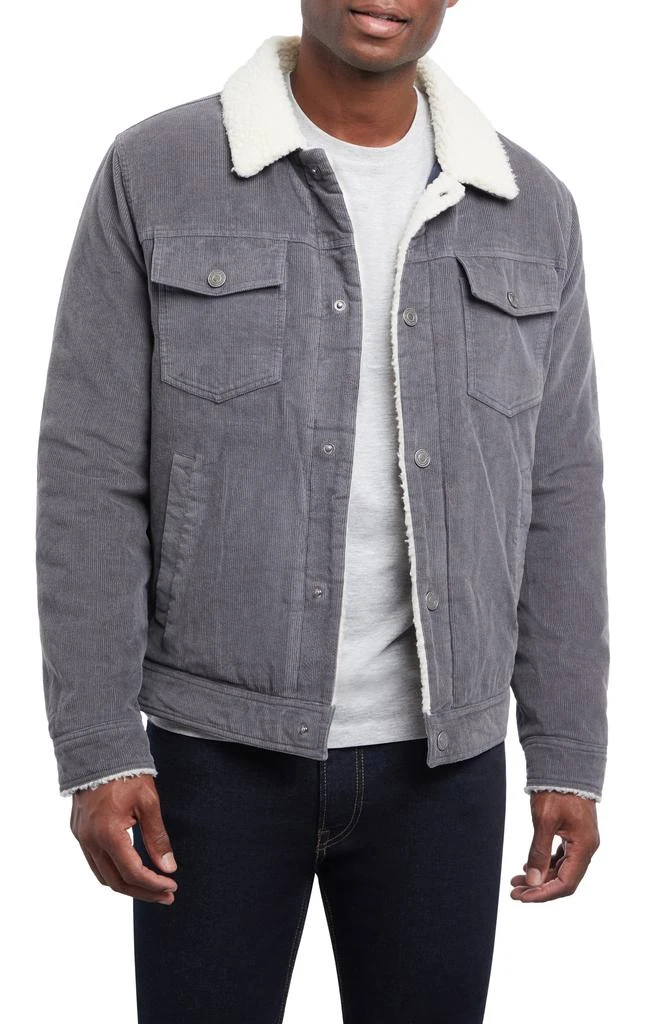 Lucky Brand Kenton Corduroy Faux Shearling Lined Trucker Jacket 1