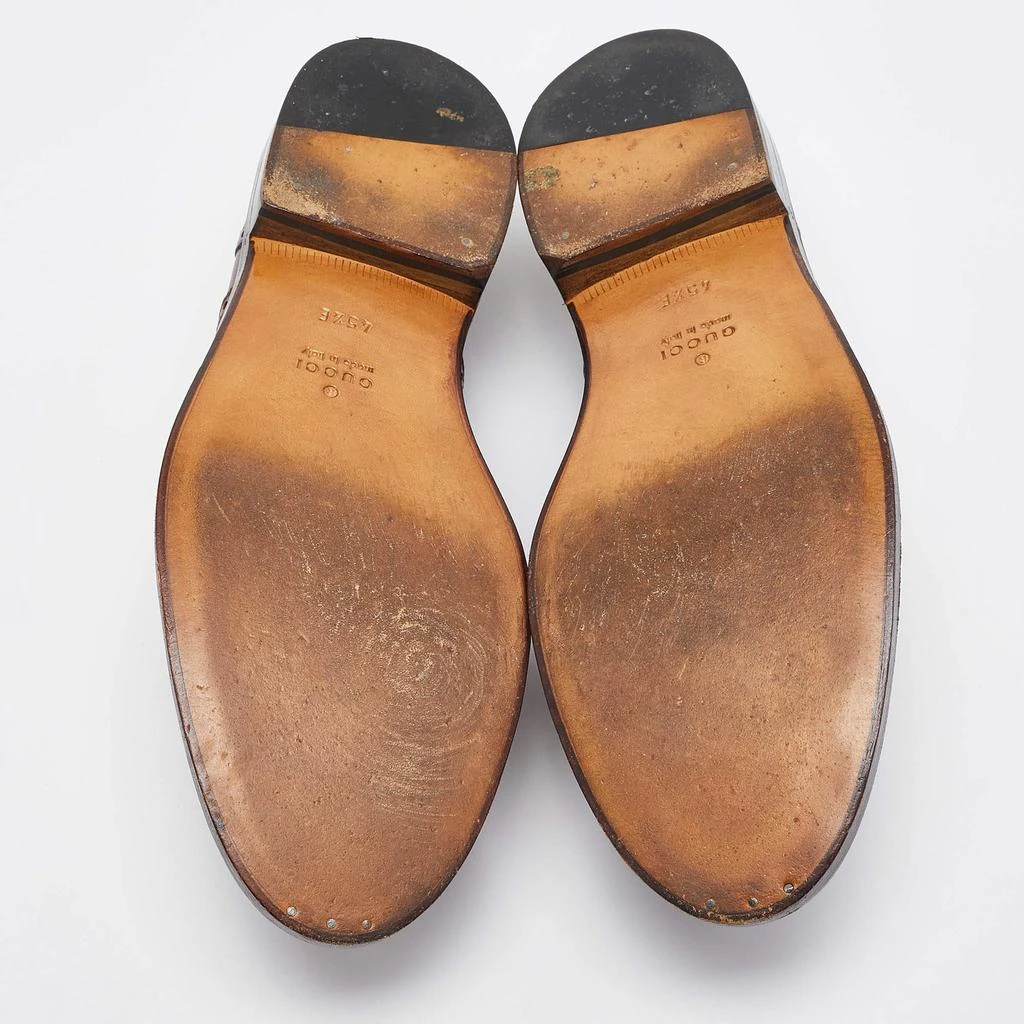 Gucci Gucci Brown Brogue Leather Slip On Oxford Size 45.5 6