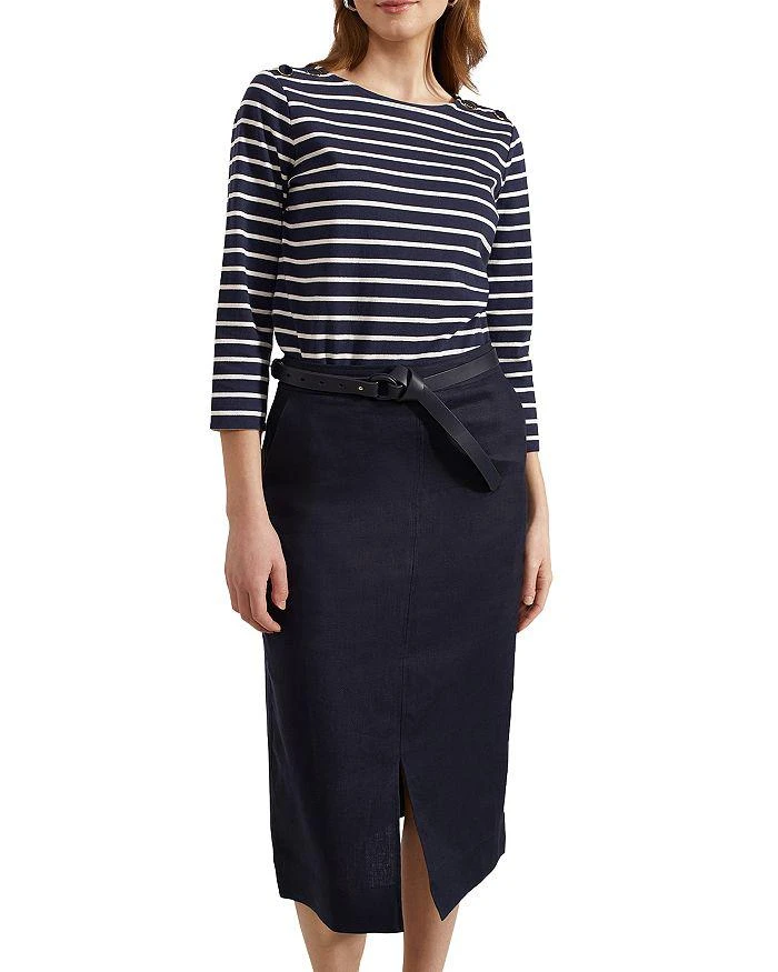 HOBBS LONDON Ashleigh Linen Pencil Skirt 4