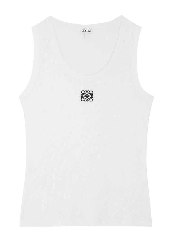 Loewe Anagram-embroidered stretch-cotton tank 1
