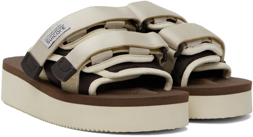 SUICOKE Off-White & Brown MOTO-PO Sandals 4