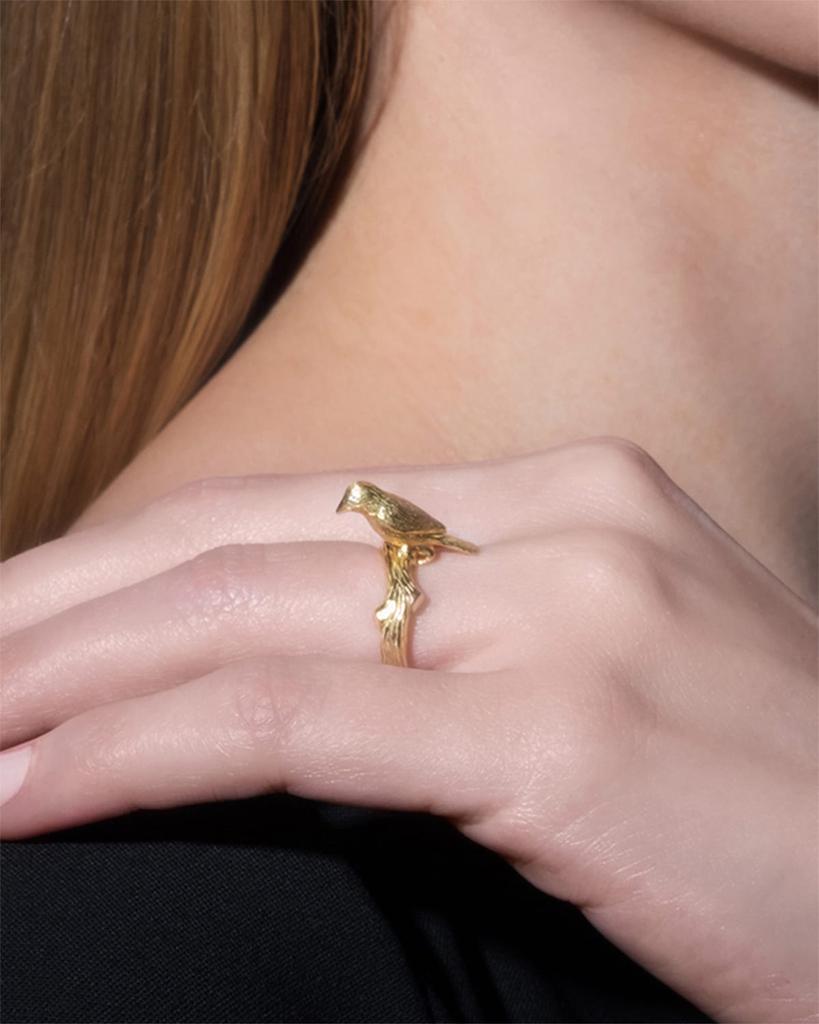 Mimi So 18K Yellow Gold Wonderland Bird Ring