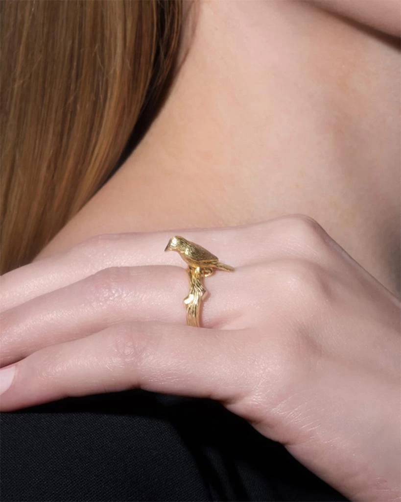 Mimi So 18K Yellow Gold Wonderland Bird Ring 2