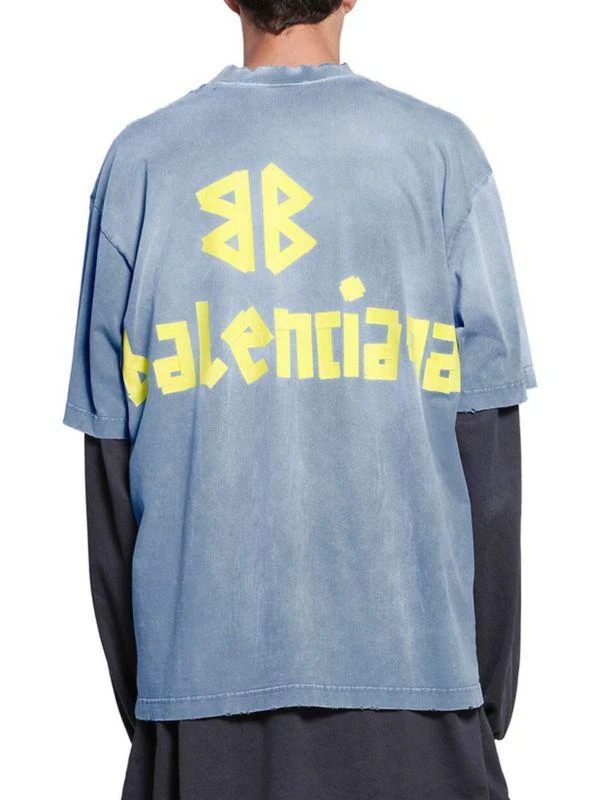 Balenciaga Logo Drop Shoulder T-Shirt 5