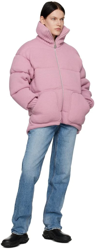 IENKI IENKI Pink Funnel Neck Down Jacket 4