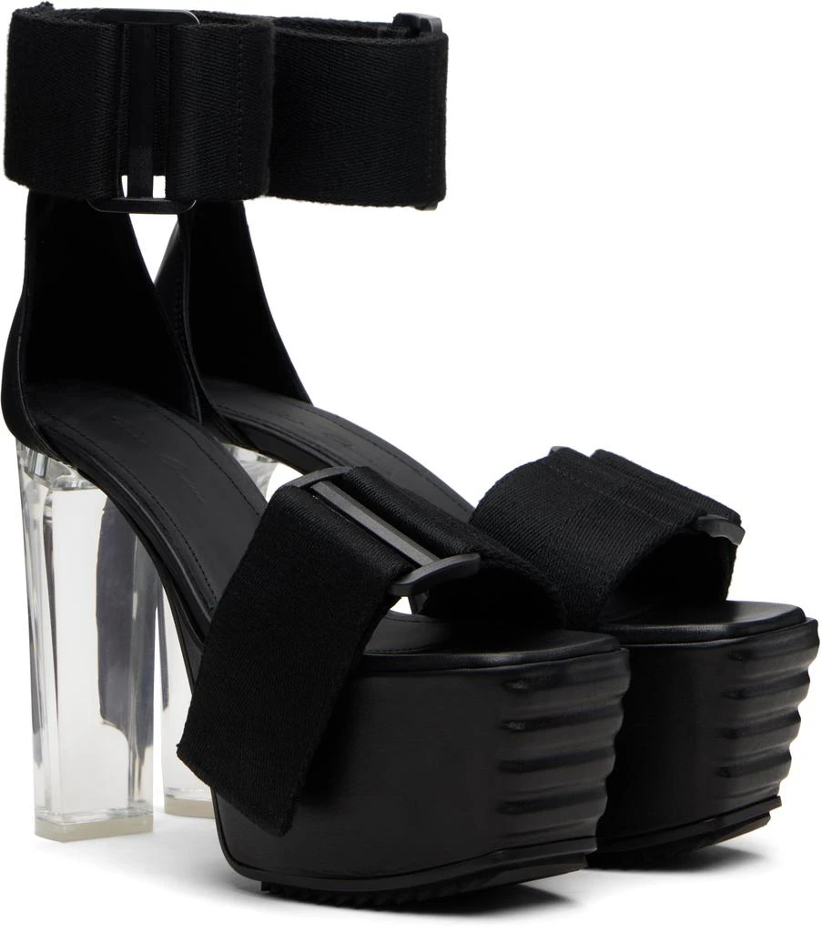 Rick Owens Black Luxor 65 Heeled Sandals 4