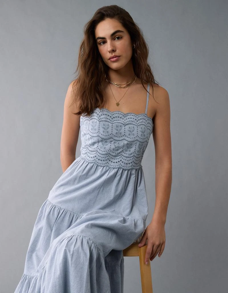 AE AE Scalloped Tiered Midi Dress 8