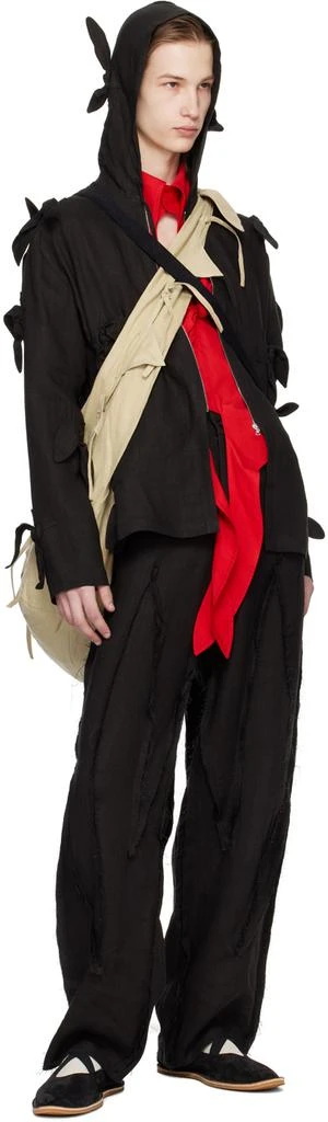 STRONGTHE Black Reversed Spiky Trousers 4