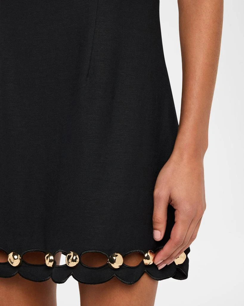 SIMKHAI Lindley Linen-Blend Sleeveless Mini Dress 5