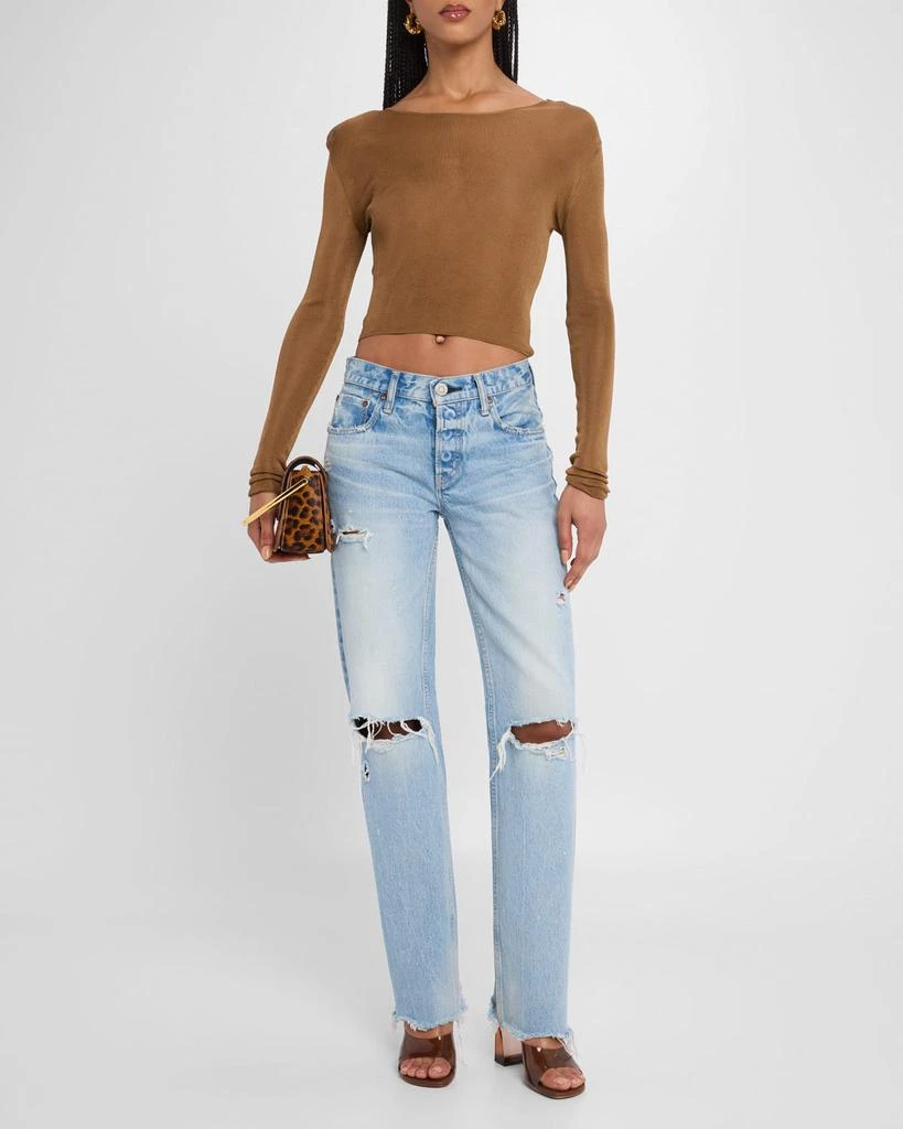 MOUSSY VINTAGE Odessa Straight Low-Rise Jeans 2