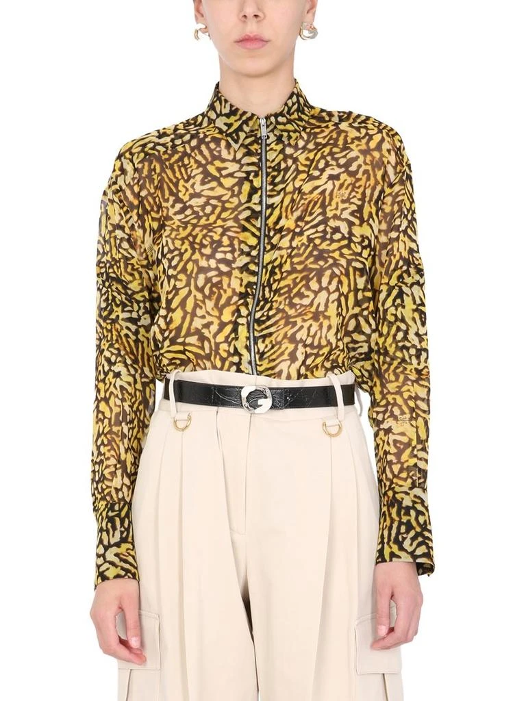Givenchy Givenchy Animal Print Zipped Shirt 1