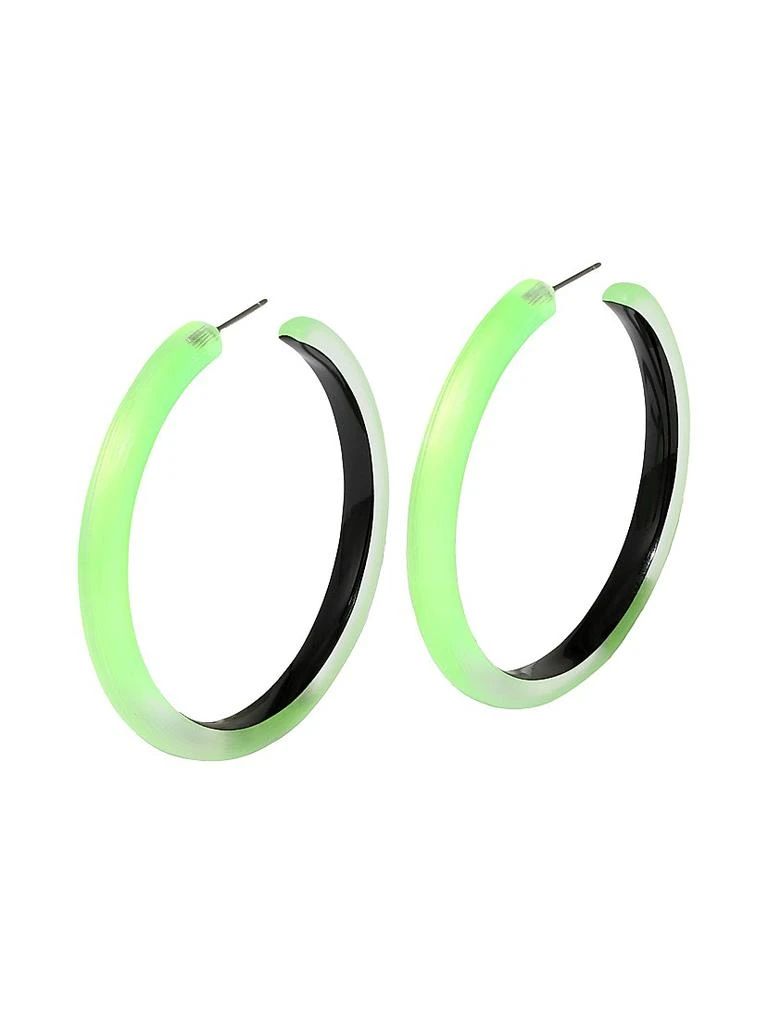 Alexis Bittar Luminous Lucite 14K-Gold-Plated Skinny Hoop Earrings 1
