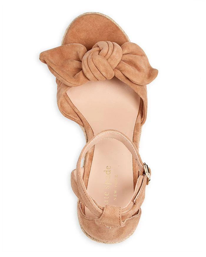 Kate Spade Women's Tianna Almond Toe Knotted Bow Espadrille Wedge Sandals 3