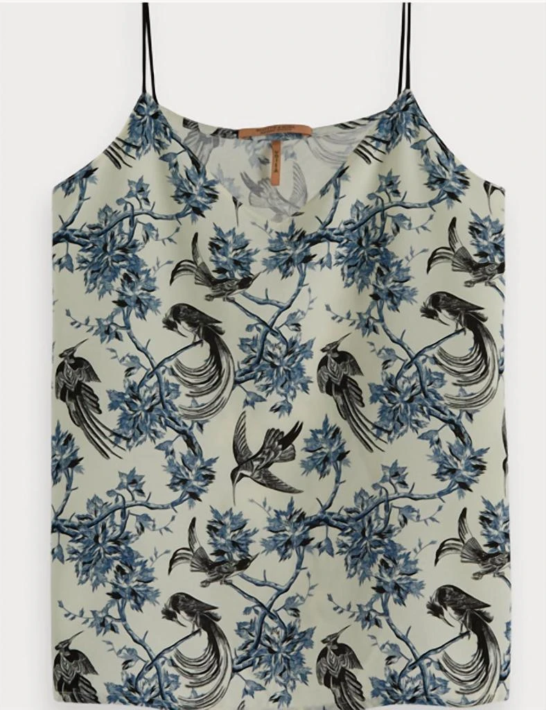 Scotch & Soda Jersey Mixed Tank Top In Blue 1