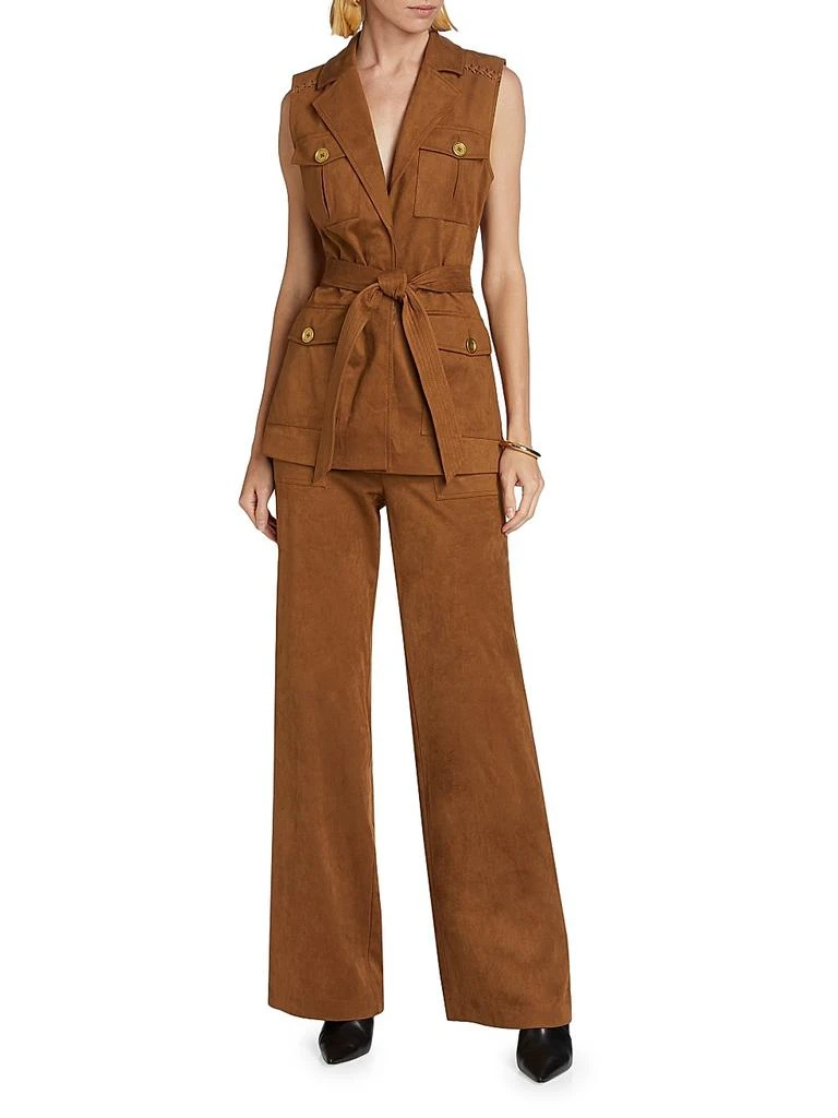 Ramy Brook Edwina Faux-Suede Wide-Leg Pants 2