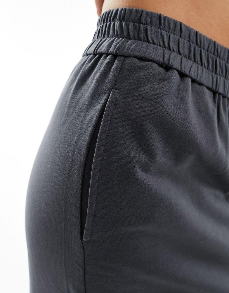 Urban Revivo Urban Revivo maxi sweat skirt in vintage grey