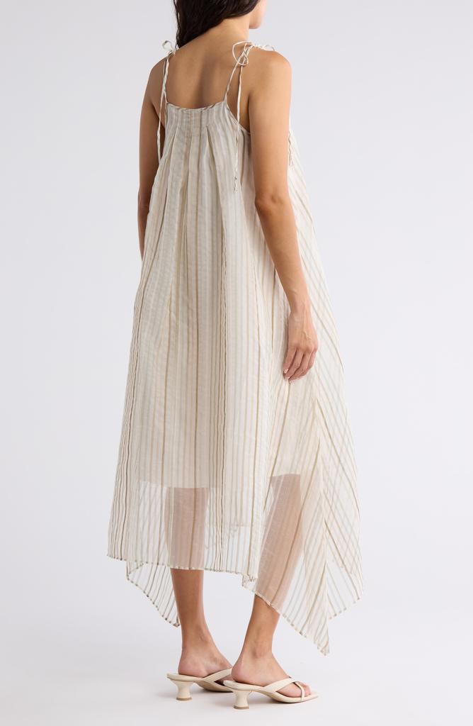 Joie Roisin Tie Strap Silk & Cotton Trapeze Dress