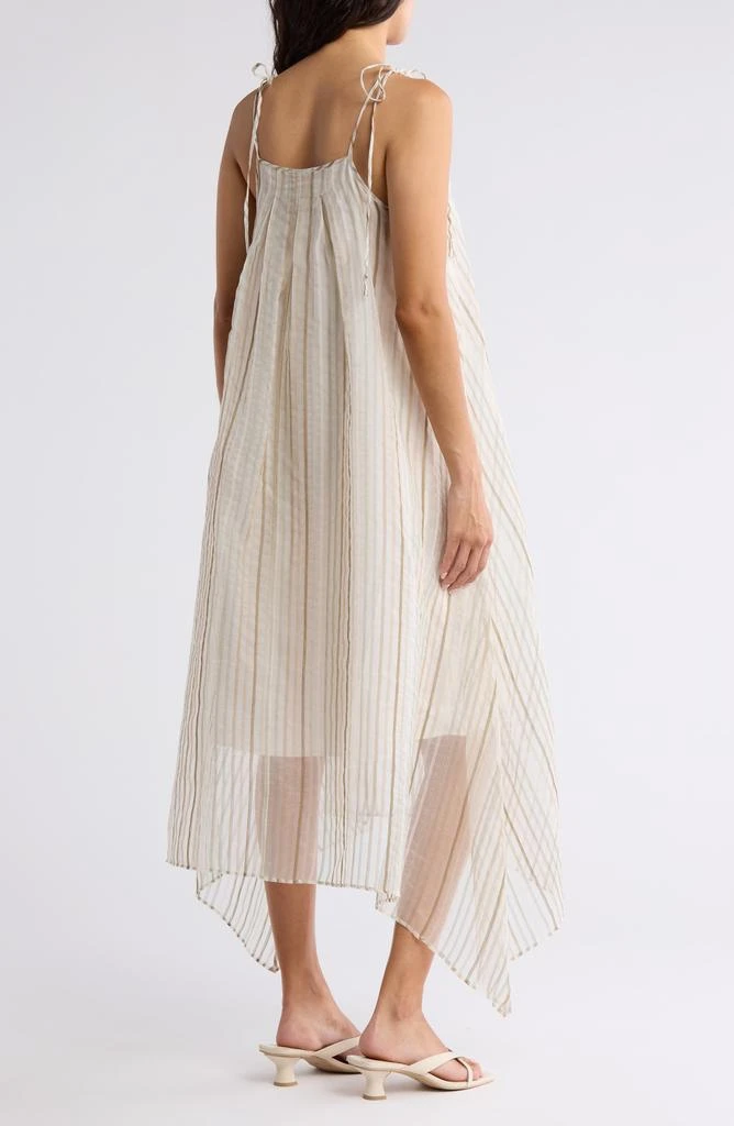 Joie Roisin Tie Strap Silk & Cotton Trapeze Dress 2