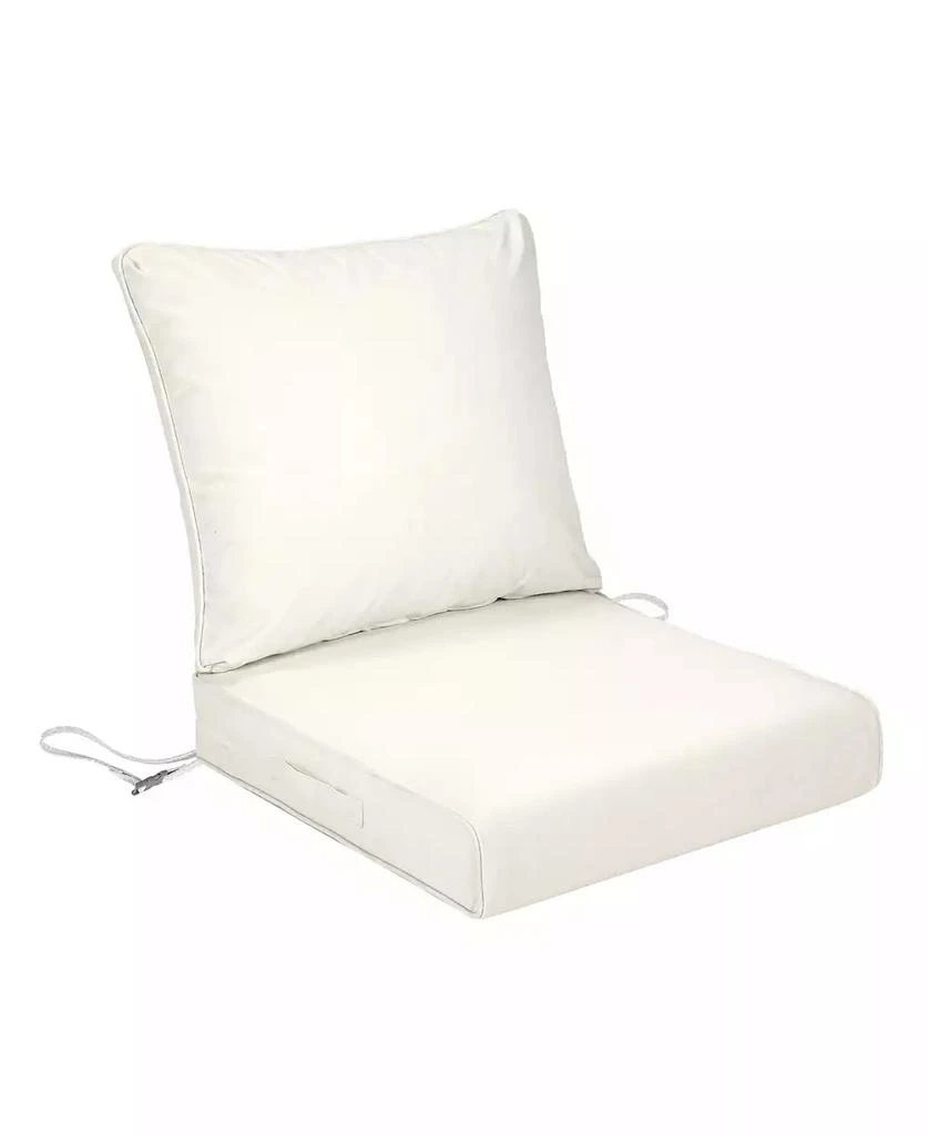 Aoodor 21x21 Inch Outdoor Deep Seat Cushion Set with Adjustable Straps and Waterproof