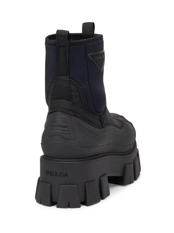 Prada Monolith Re-Nylon Gabardine Lug Sole Chelsea Boots 3