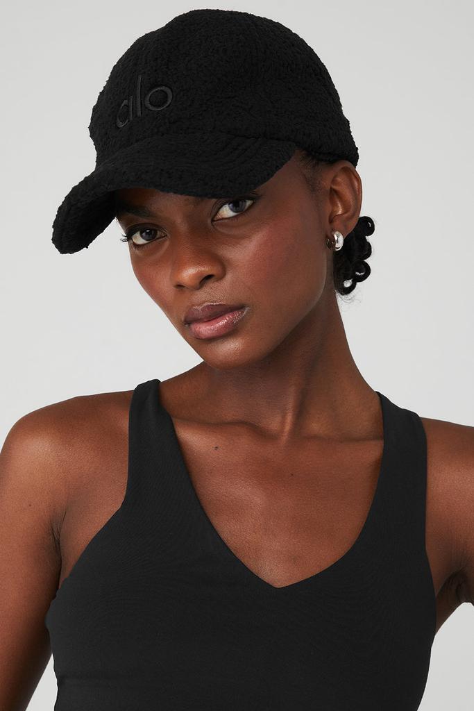 Alo Micro Sherpa Off-Duty Cap - Black - Hats - Free Shipping