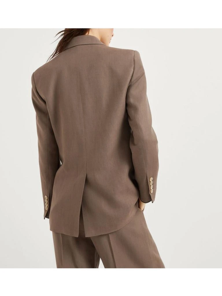Brunello Cucinelli LINEN BLEND DOUBLE-BREASTED JACKET 4
