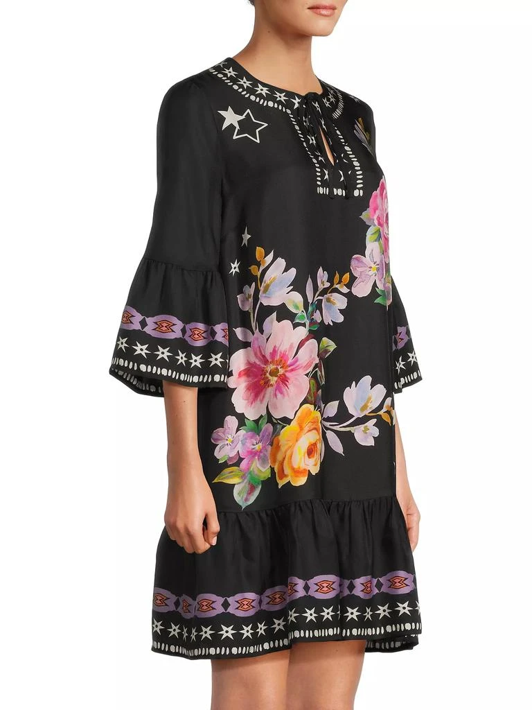 Johnny Was Hailee Floral Bell-Sleeve Minidress 4