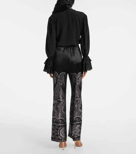 ETRO Printed silk-blend wide-leg pants 3