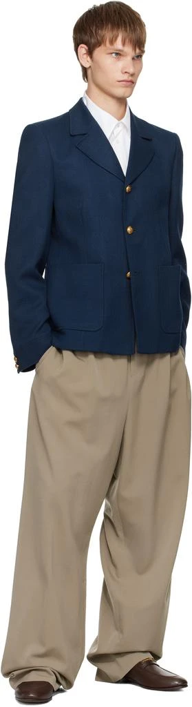 Valentino Brown VLogo Signature Kidskin Loafers 5