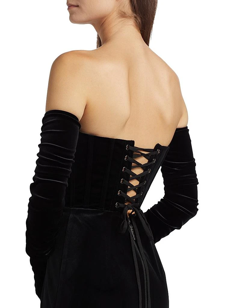 BRONX AND BANCO Florentina Velvet Strapless Gown 6
