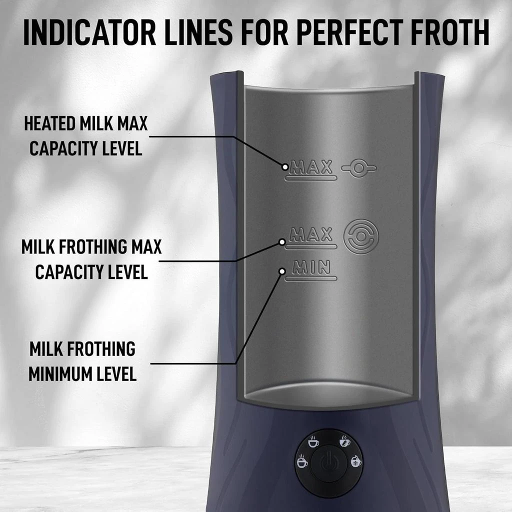 Zulay Kitchen Powerful 4-in-1 Electric Milk Frother and Steamer 6