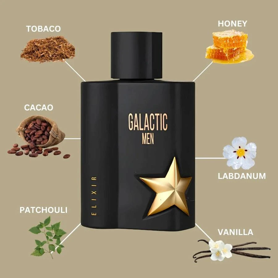 MAISON ALHAMBRA Men's Galactic Elixir EDP Spray 3.4 oz Fragrances 6290362340522 3