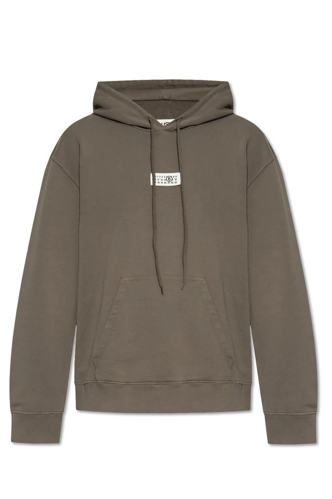 MM6 MM6 Maison Margiela Numbers-Motif Drawstring Hoodie 1