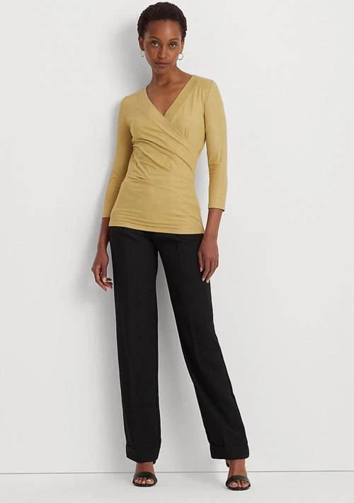 Ralph Lauren Ralph Lauren Women S Metallic Jersey Surplice Top 4