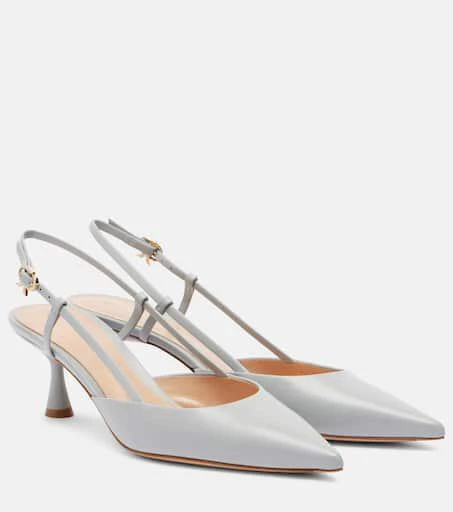 Gianvito Rossi Ascent 55 leather slingback pumps 1