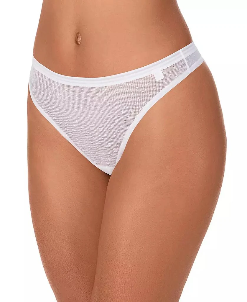DKNY Women's Point D'Esprit Thong Underwear DK8651 1