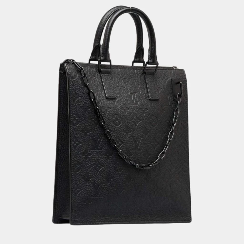 Louis Vuitton Louis Vuitton Black Leather Monogram Empreinte Sac Plat Messenger Crossbody Bag 2