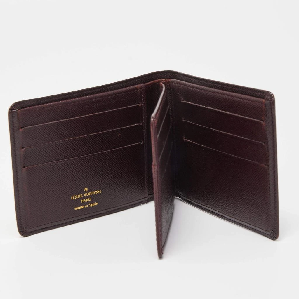 Louis Vuitton Louis Vuitton Burgundy Taiga Leather Bifold Wallet 2