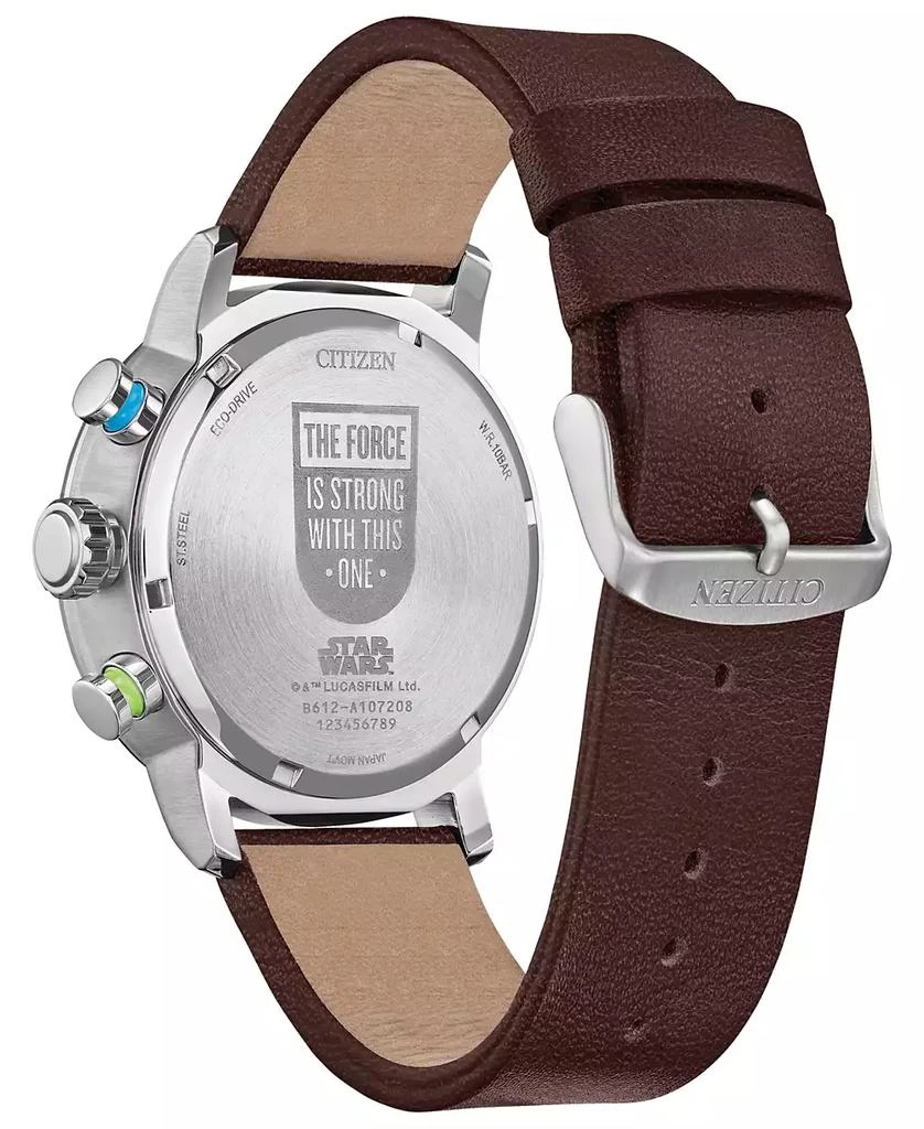 Citizen Eco-Drive Men's Chronograph Star Wars Luke Skywalker Brown Leather Strap Watch 44mm 3