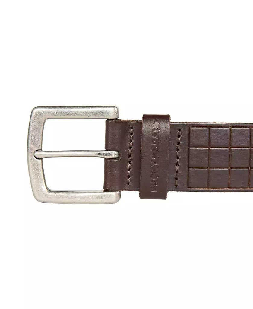 Lucky Brand Men's Grid Tooled Embossed Leather Belt 2