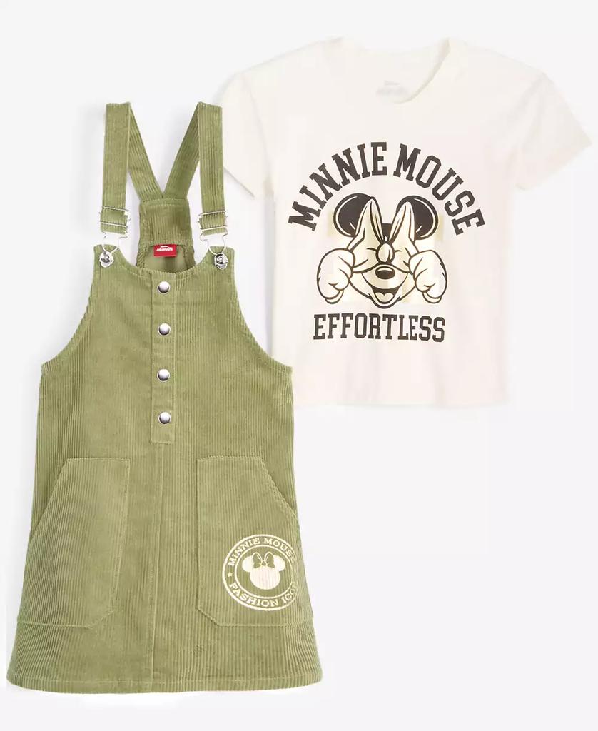 Disney Toddler & Little Girls 2-Pc. Minnie Mouse T-Shirt & Corduroy Jumper Set