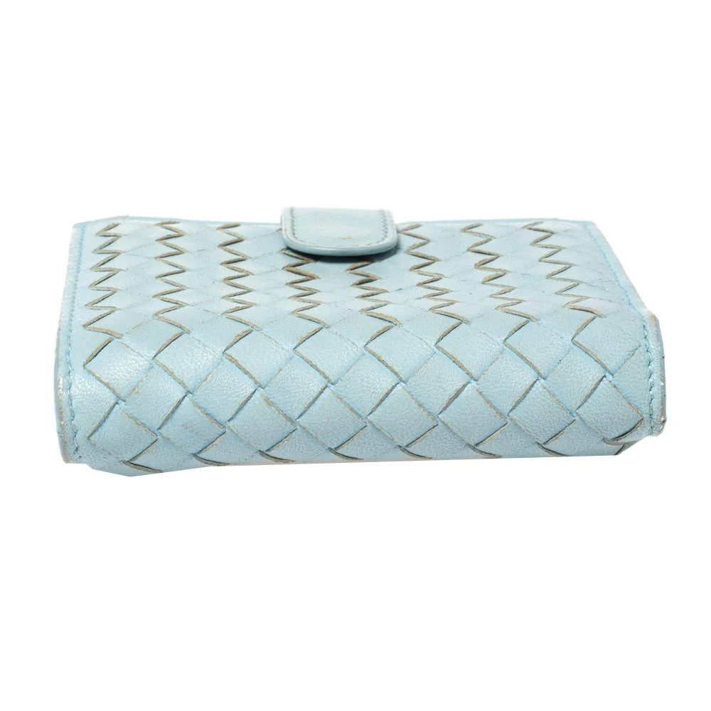 Bottega Veneta Bottega Veneta Blue Intrecciato Leather French Wallet 8