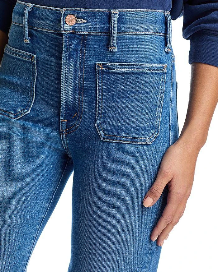 MOTHER Lil Roller High Rise Patch Pocket Wide Leg Jeans in Piece By Piece 6