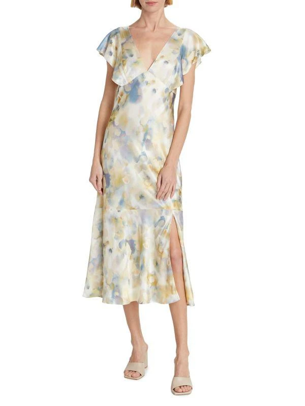 Rails Dina Diffused V-Neck Midi-Dress 1